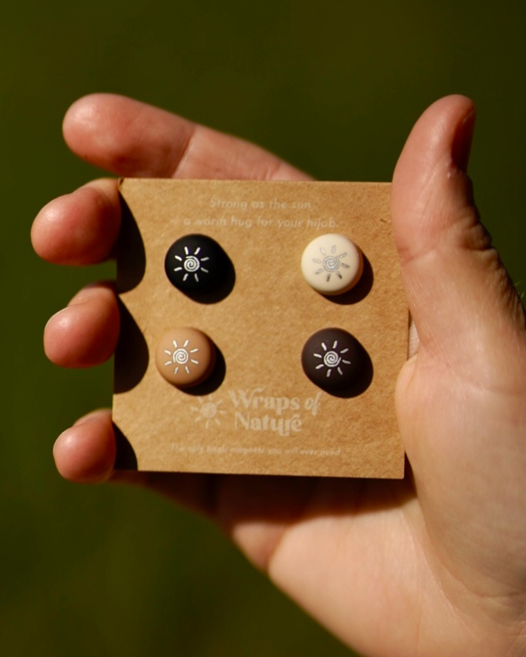 Hijab magnet pins - 4 pairs of strong hijab pins (neutral)