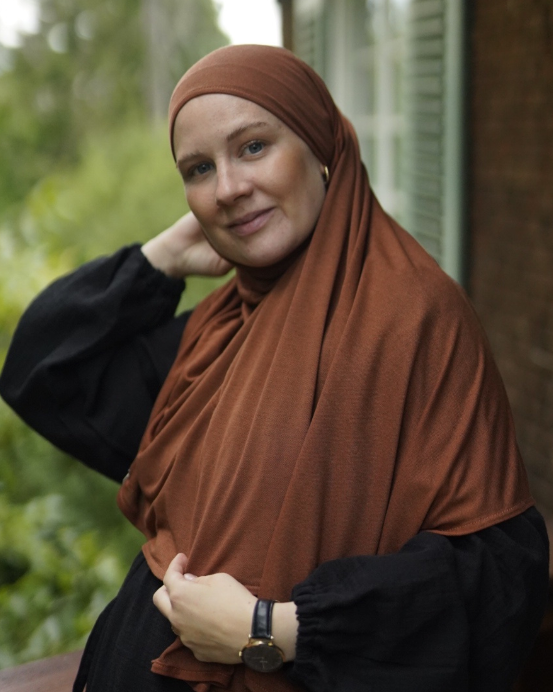 Organic hijab "Aurela" made from luxurious micromodal and cashmere
