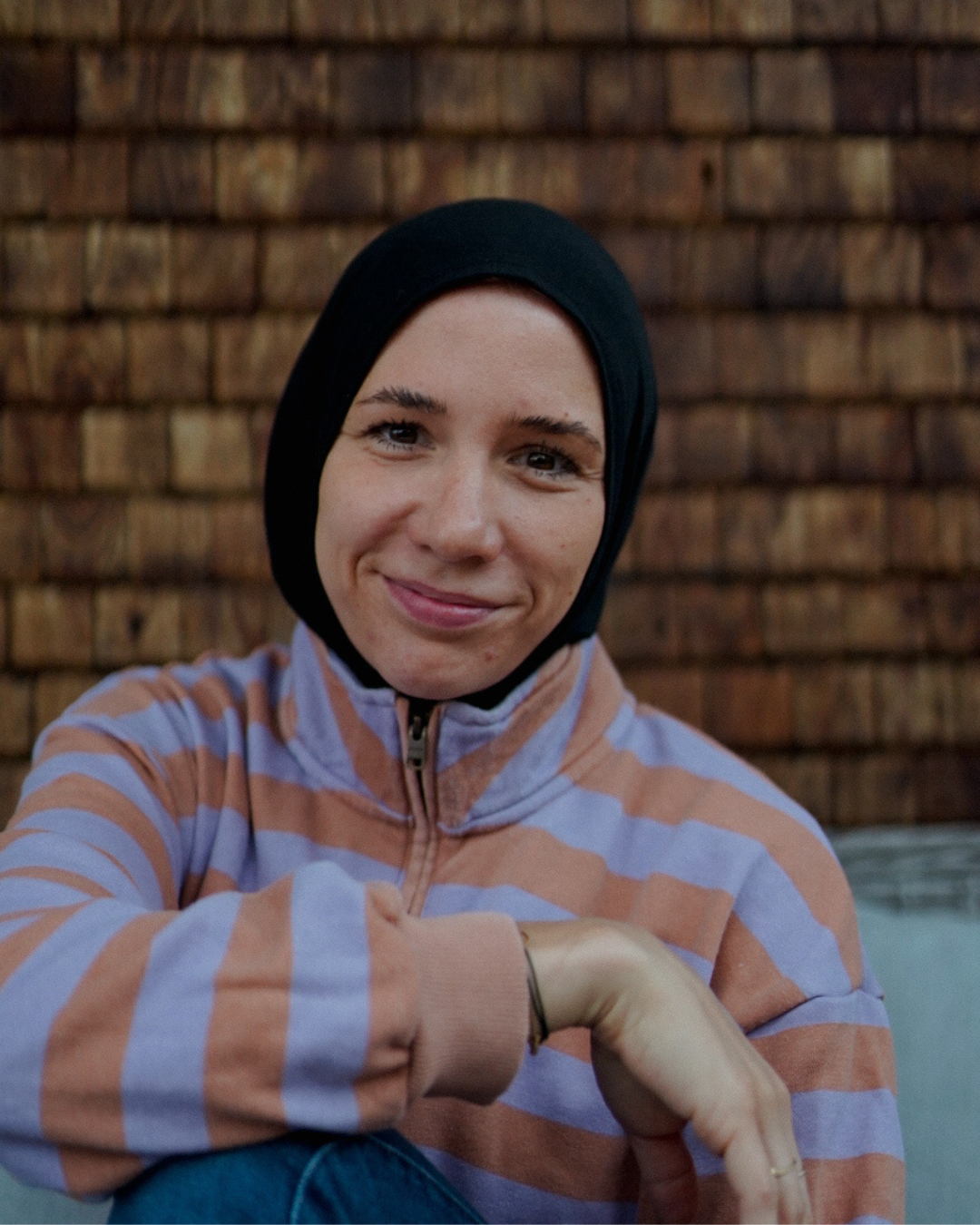 Balaclava - Sports & leisure hijab, made from organic cotton - Black