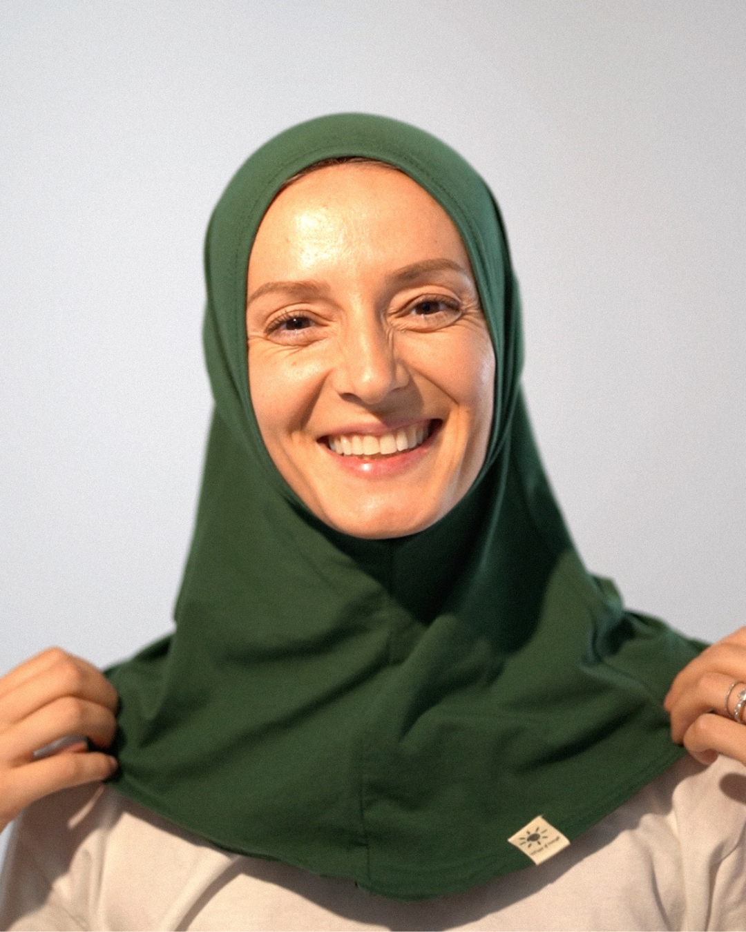 Balaclava - Sports & Leisure Hijab, made from organic cotton - Evergreen