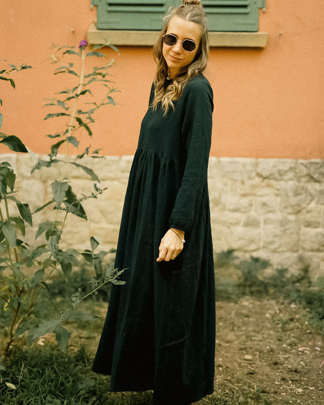 Cotton Abaya "Maya" made of cotton (Black)