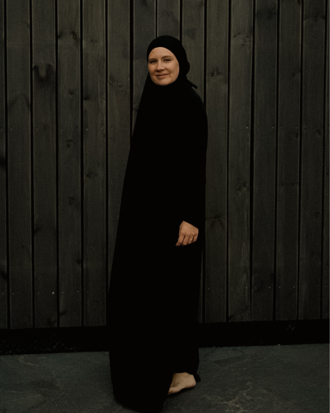 Prayer dress / Jilbab made from organic cotton (Black)