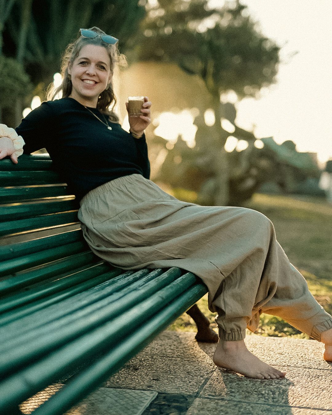 Linen & cotton harem pants "Tiri" (Cortado)