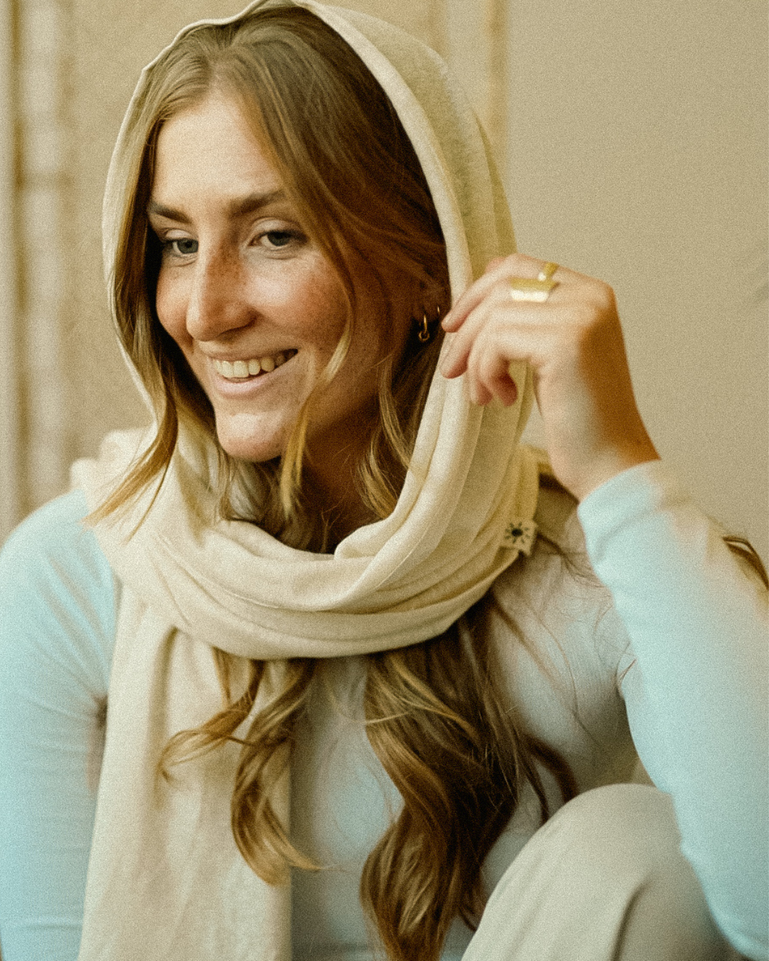Jersey Hijab "Leena" - 100% Linen - Summer Sand