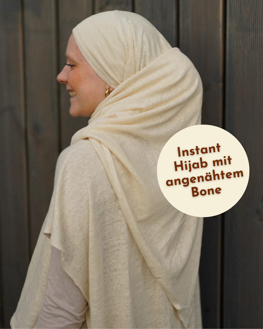 Instant Hijab "Leena" - 100% Linen - Summer Sand