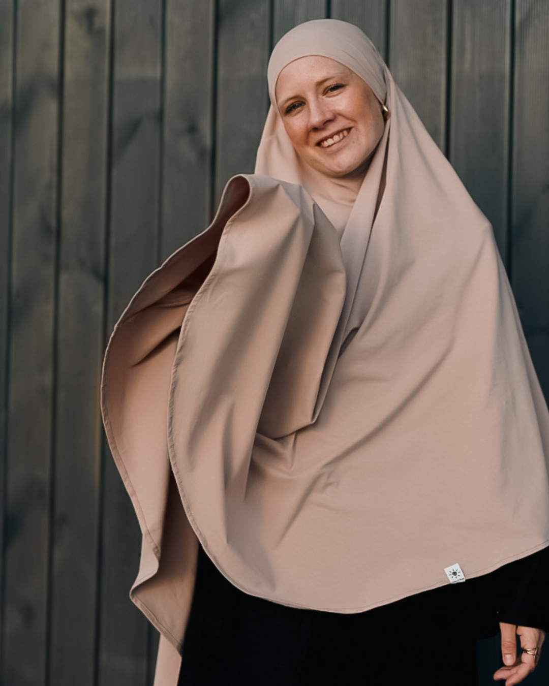 Khimar jersey made from organic cotton Light Taupe