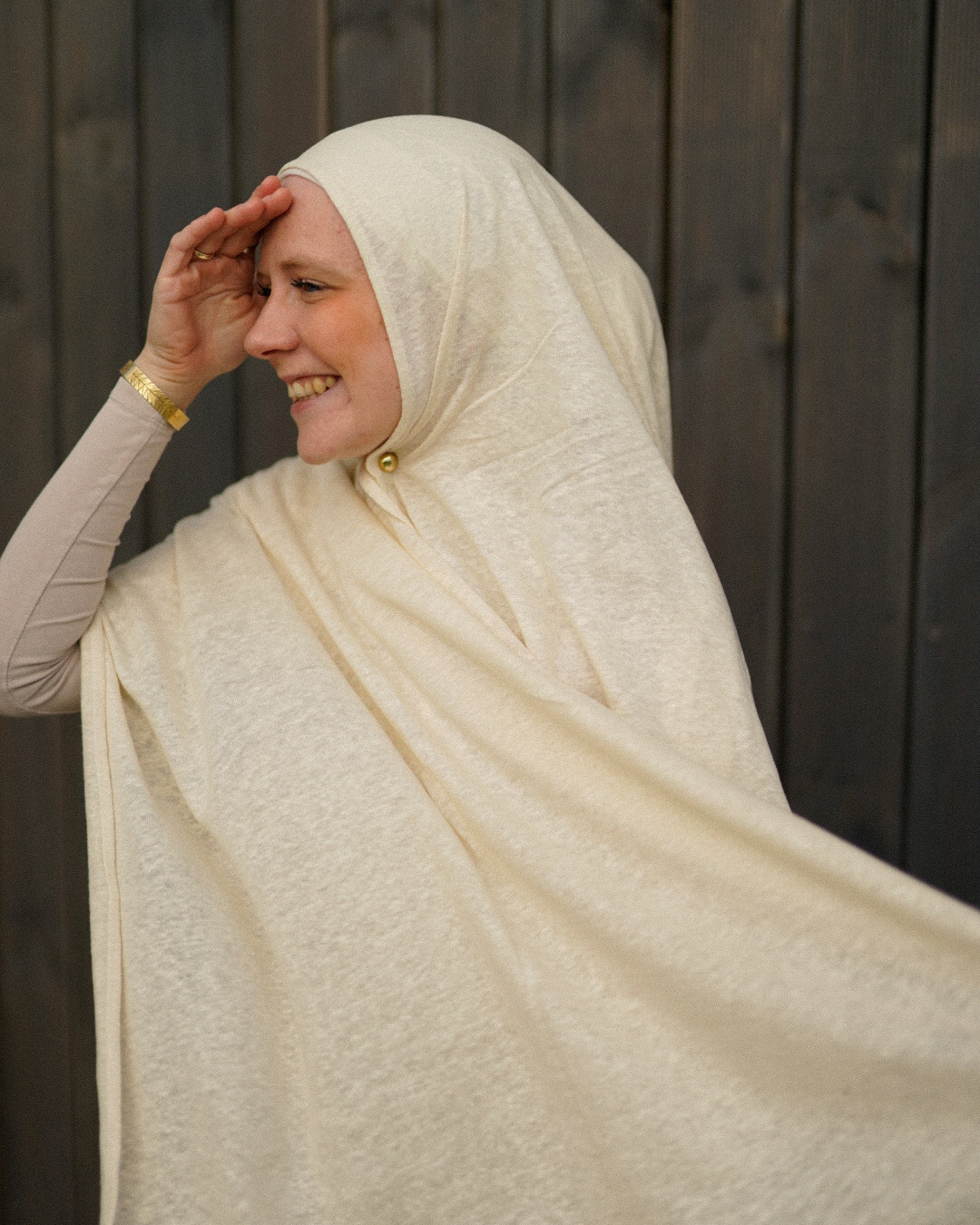 Jersey Hijab "Leena" - 100% Linen - Summer Sand