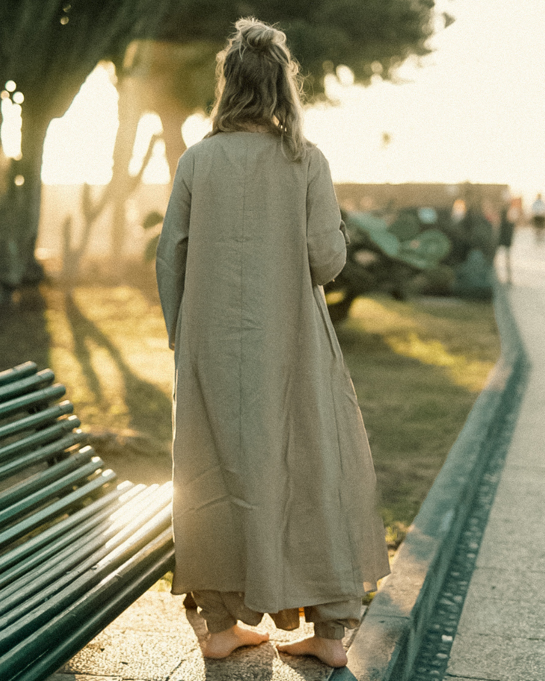 Linen & cotton tunic dress "Amba" (Cortado)