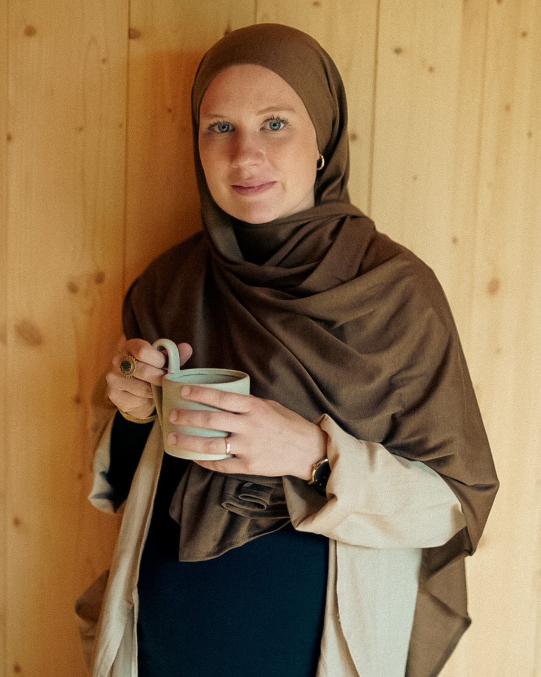 "Mariposa" XXL in silk and organic cotton (Chestnut)