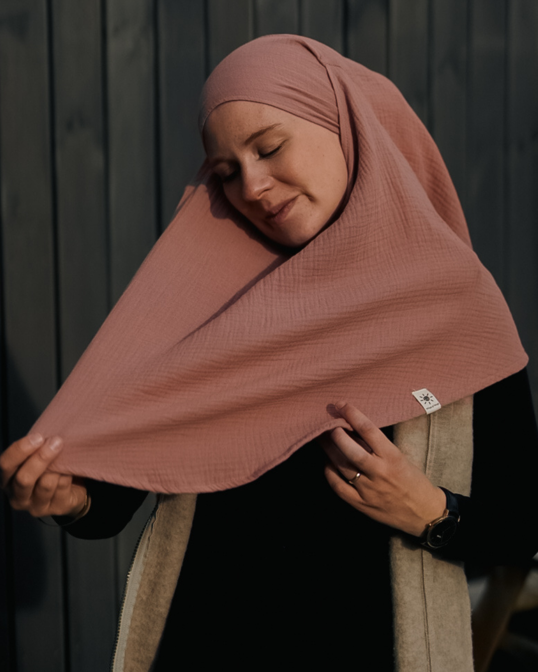 Mini Muslin Khimar (Old Blush)
