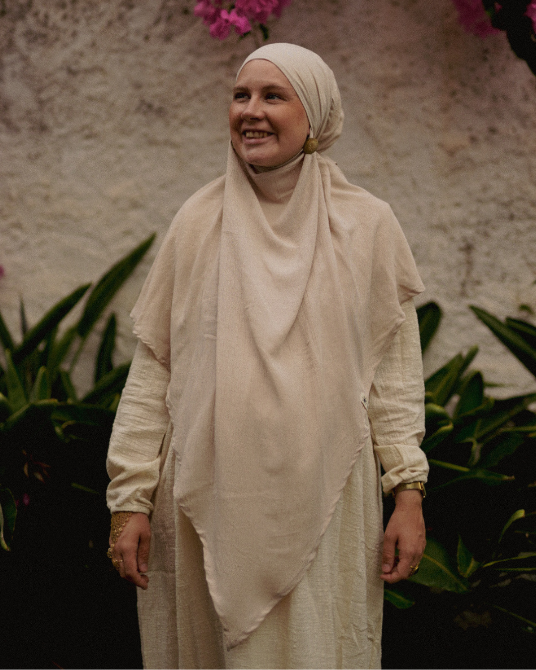 Khimar Sandy in viscose and linen (Linen Beige)