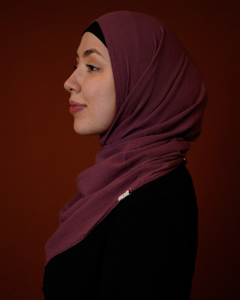Crinkle chiffon hijab "Sandy" made of viscose and linen (Wildberry)