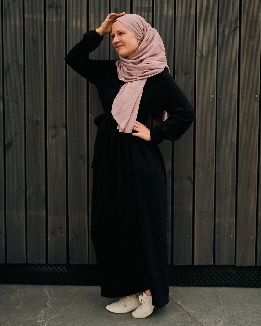 Cotton Abaya "Maya" made of cotton (Black)