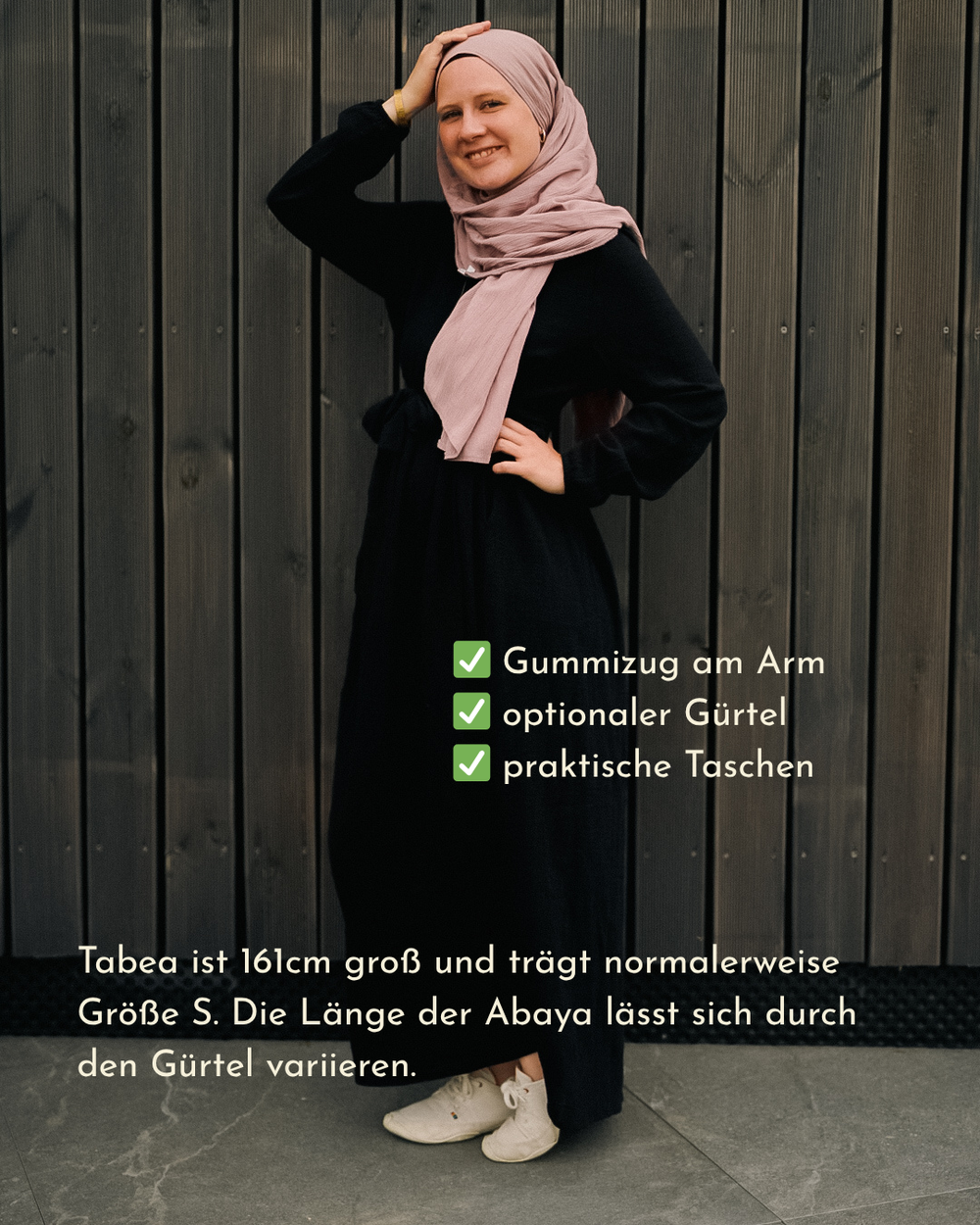 Cotton Abaya "Maya" made of cotton (Black)