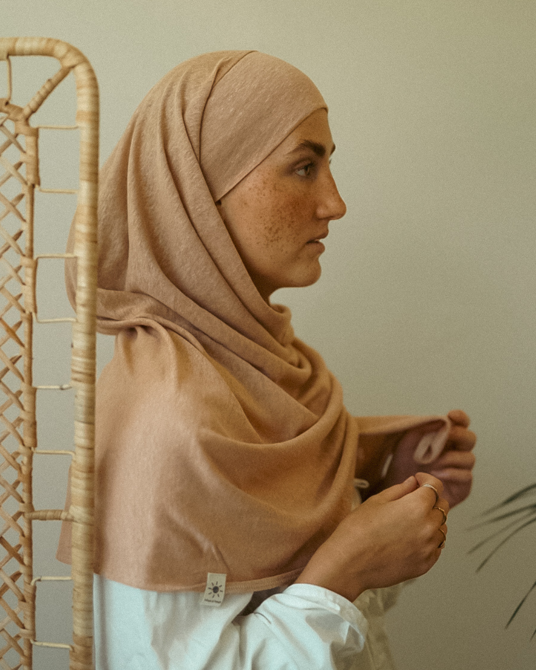 Instant Hijab "Leena" - 100% Linen - Calima Rose