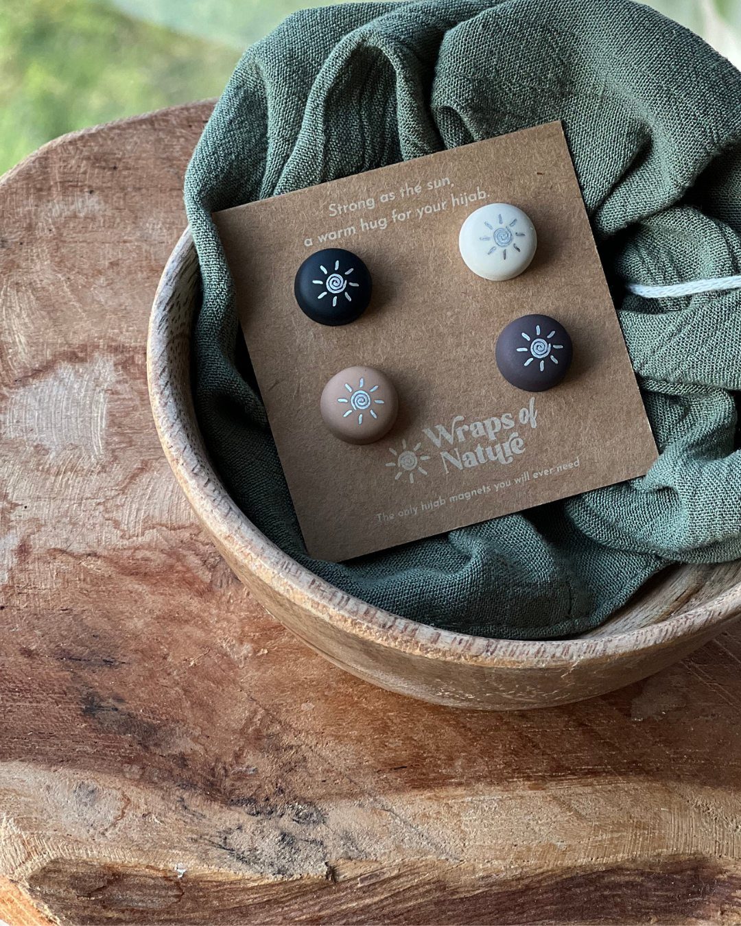 Hijab magnet pins - 4 pairs of strong hijab pins (neutral)