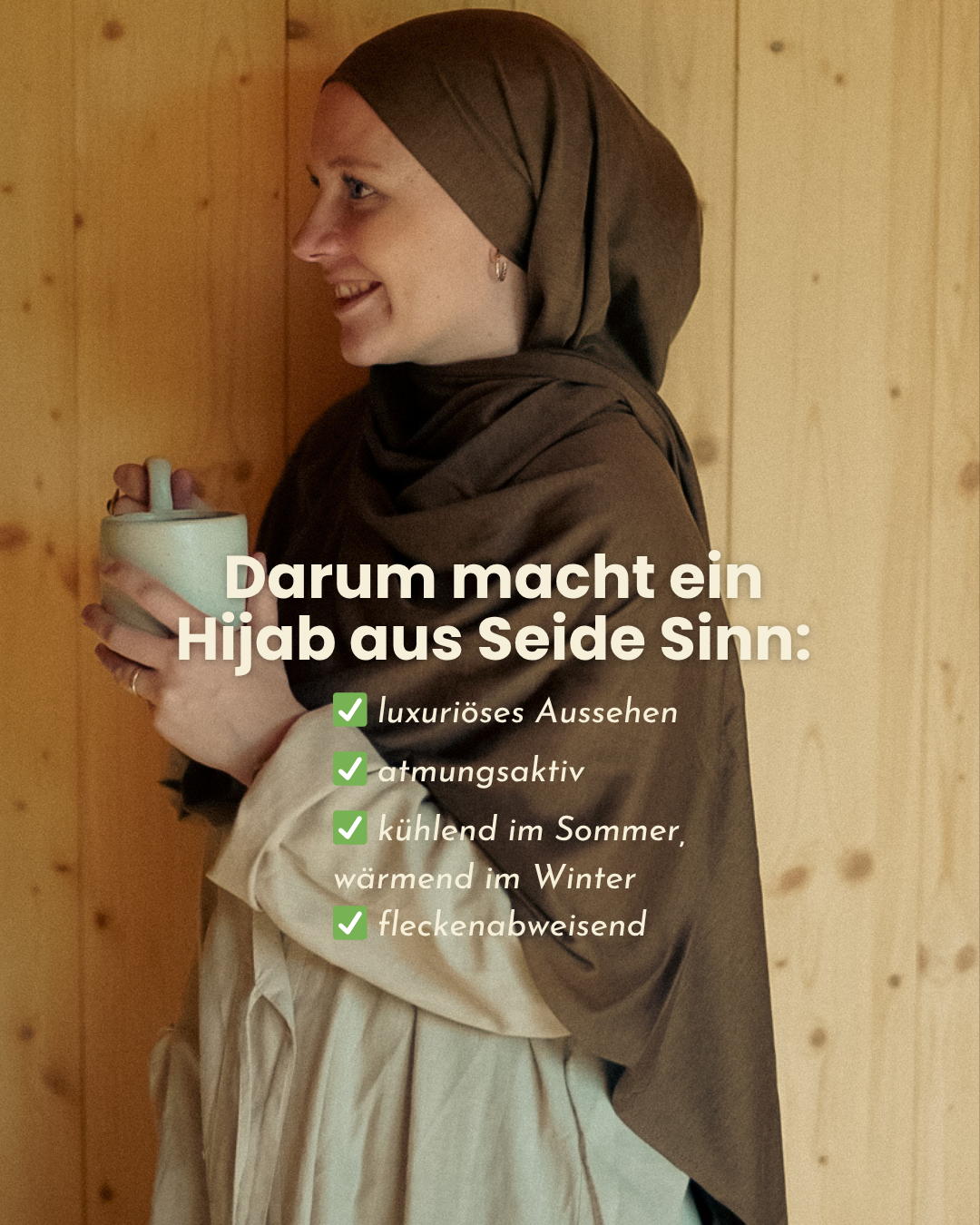 "Mariposa" XXL in silk and organic cotton (Chestnut)