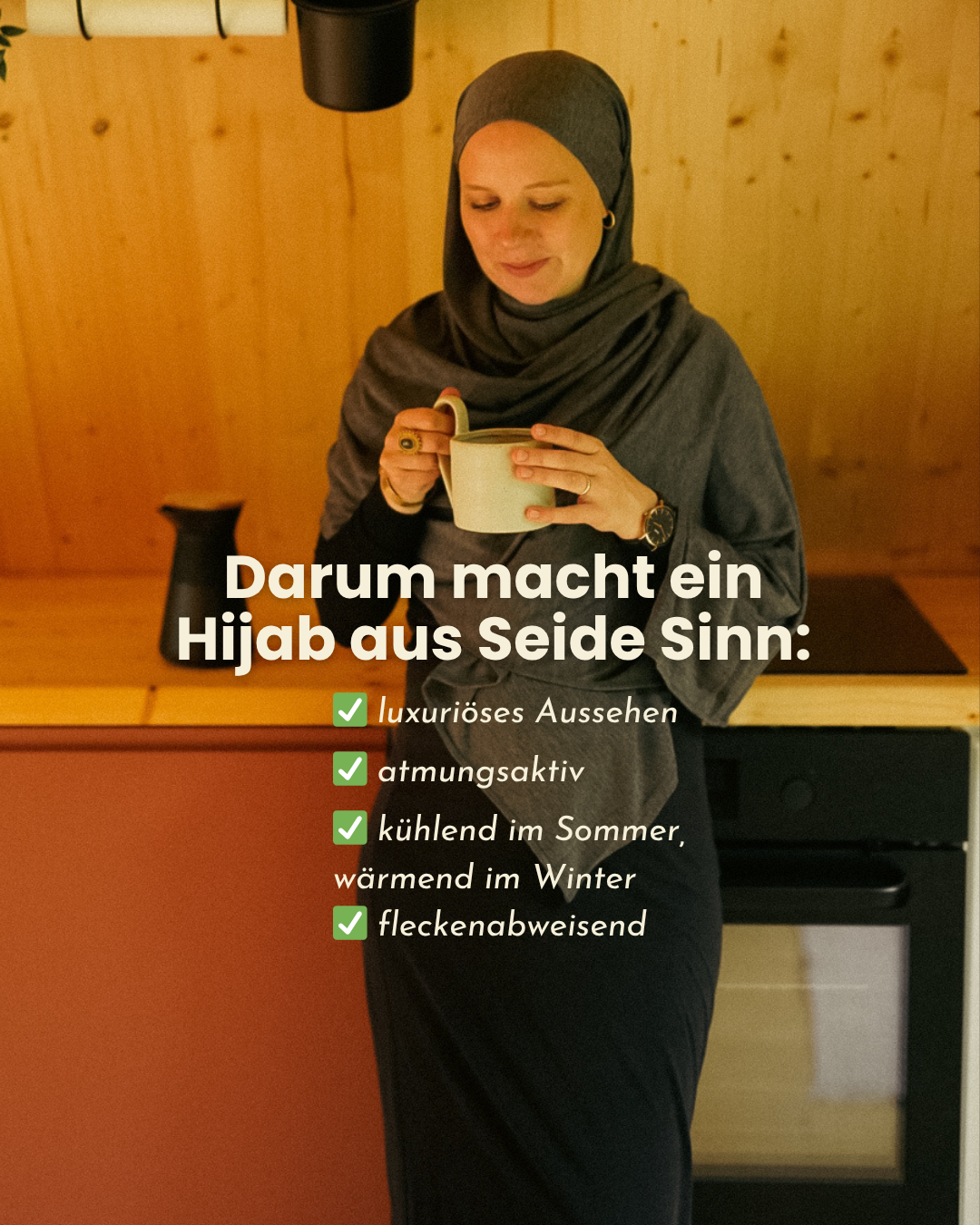 "Mariposa" XXL in silk and organic cotton (Grey Melange)