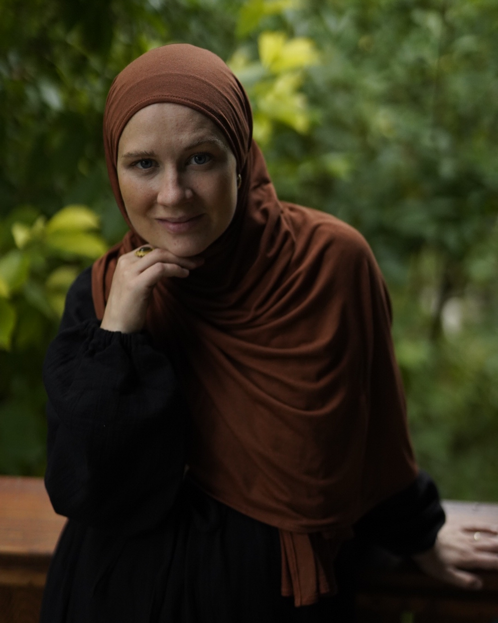 Organic hijab "Aurela" made from luxurious micromodal and cashmere