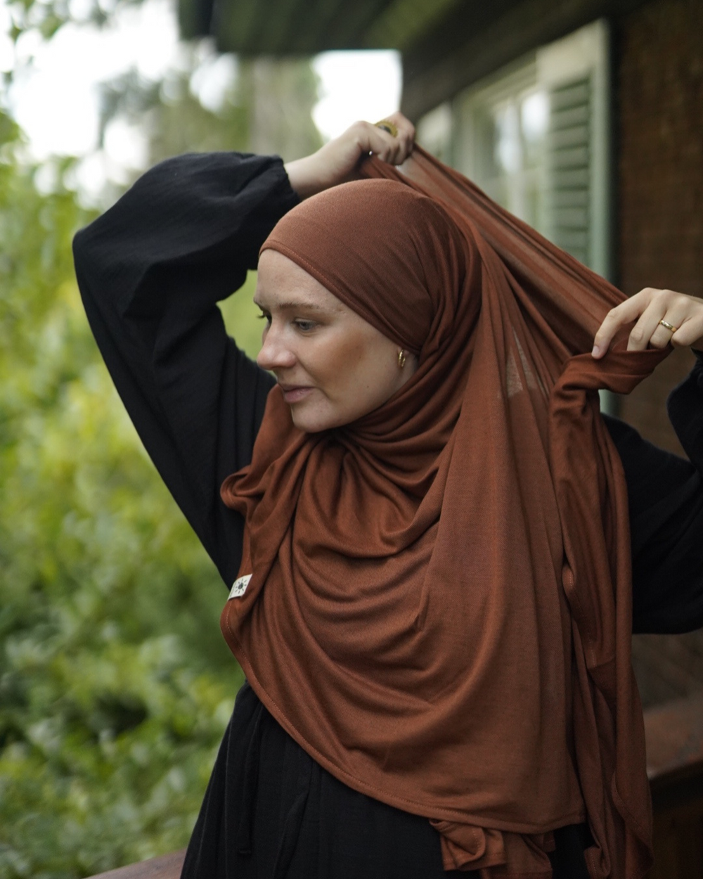 Organic hijab "Aurela" made from luxurious micromodal and cashmere