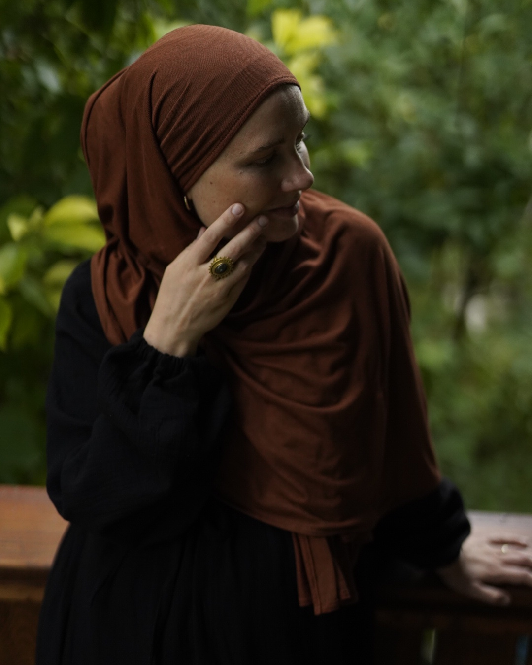Organic hijab "Aurela" made from luxurious micromodal and cashmere