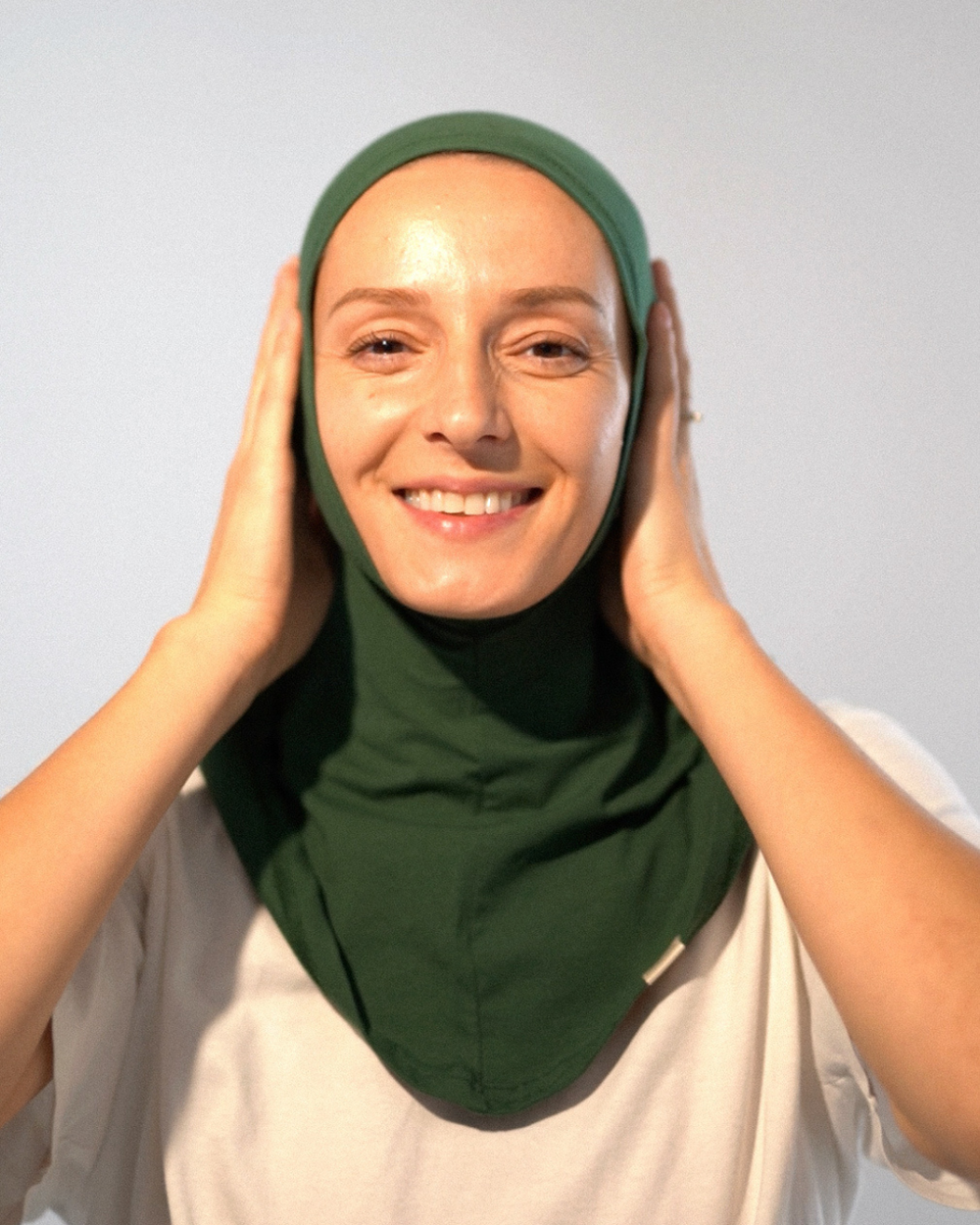 Balaclava - Sports & Leisure Hijab, made from organic cotton - Evergreen