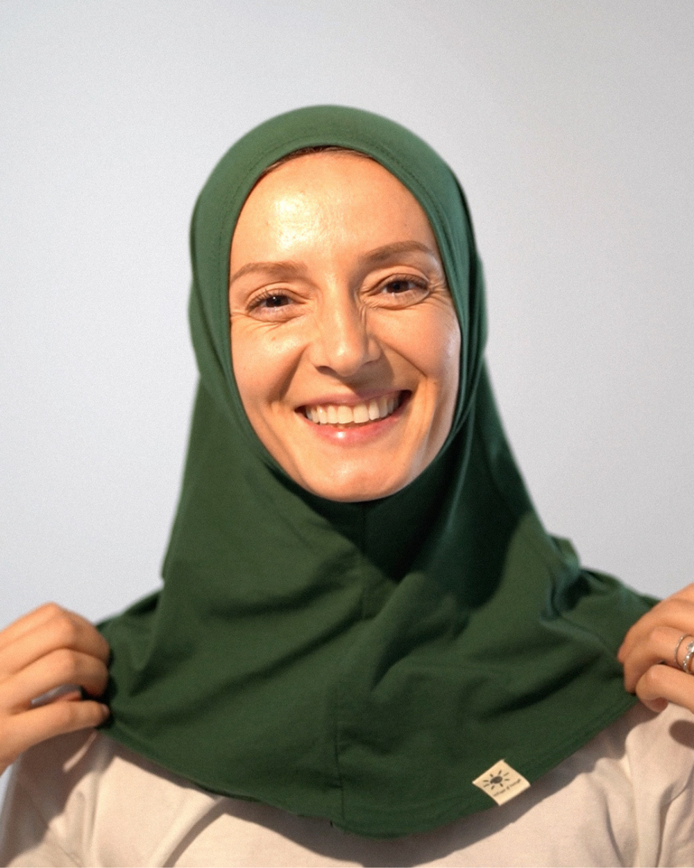 Balaclava - Sports & Leisure Hijab, made from organic cotton - Evergreen