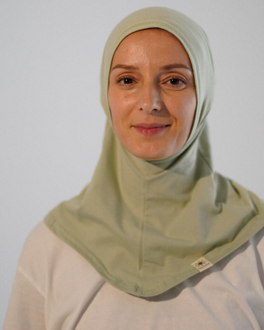 Balaclava - Sports & Leisure Hijab, made from organic cotton - Sage