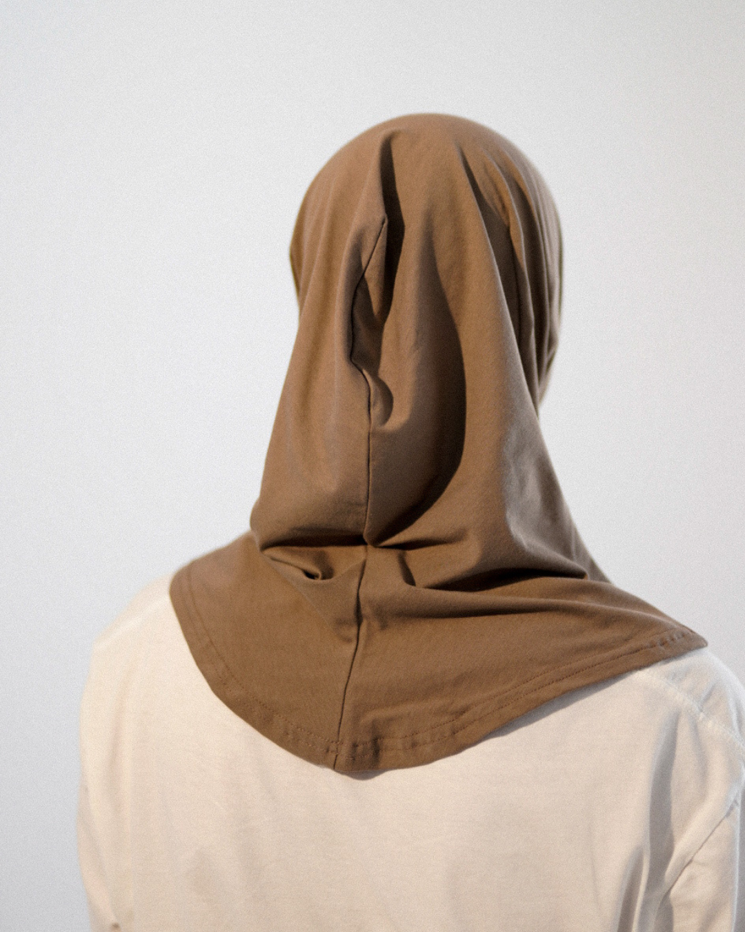 Balaclava - Sports & Leisure Hijab, made from organic cotton - Walnut