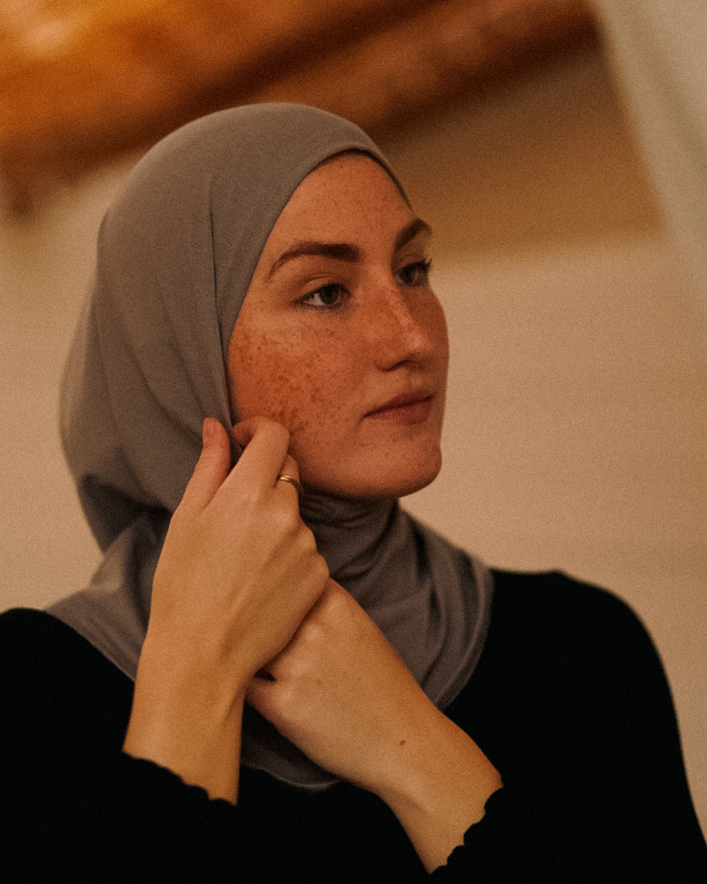 Balaclava - Sports & leisure hijab, made from organic cotton - Grey
