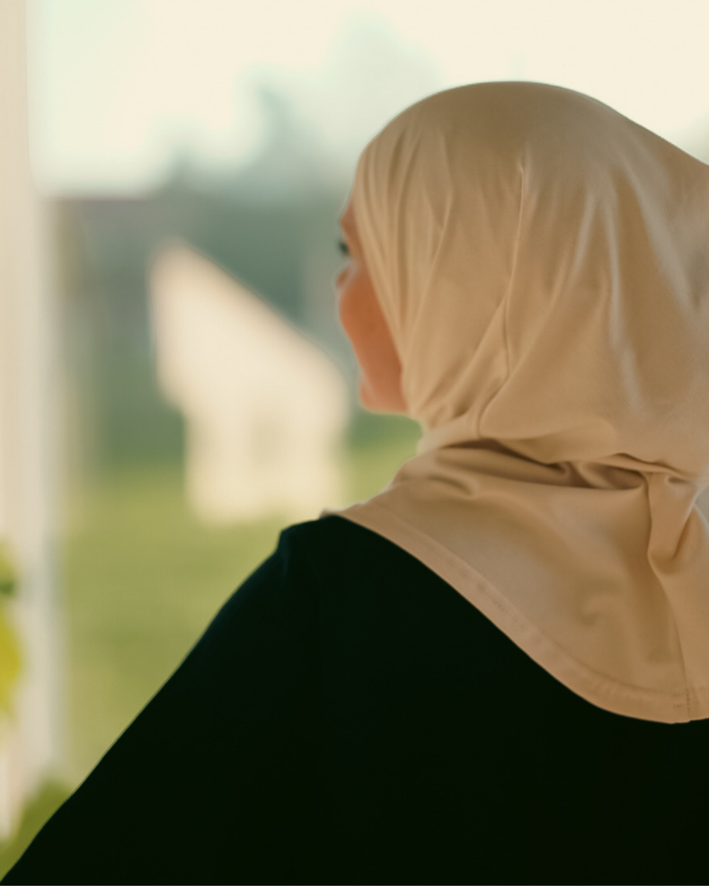 Balaclava - Sports & leisure hijab, made from organic cotton - Natural