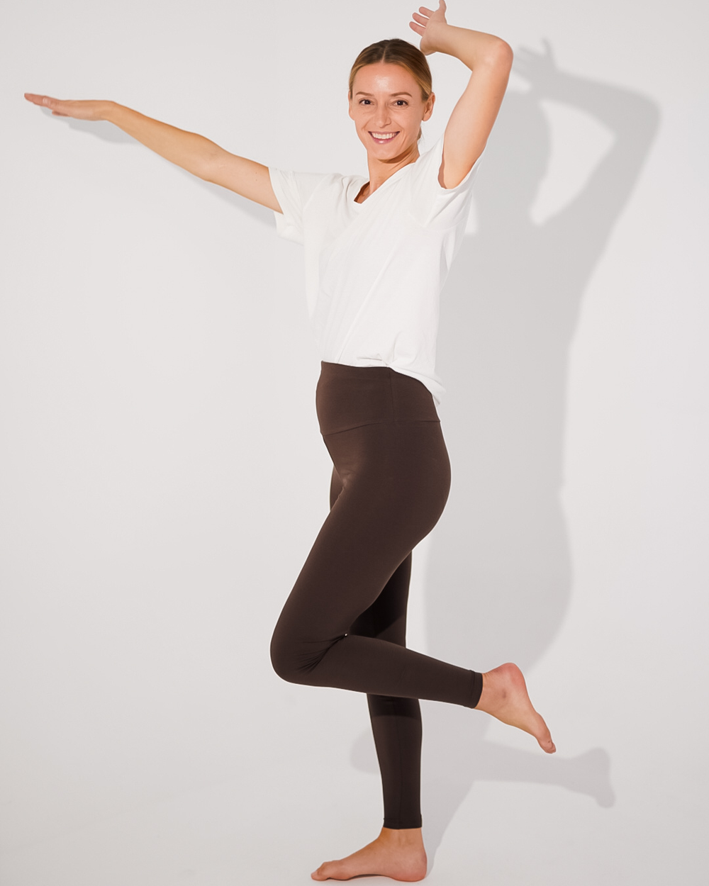 Organic cotton leggings "Yuna" (Chocolate)