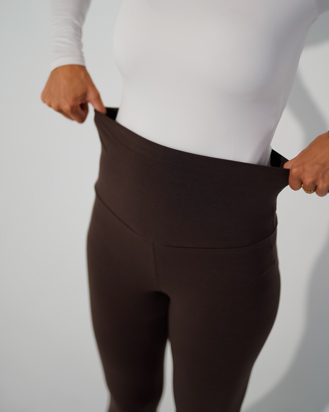 Organic cotton leggings "Yuna" (Chocolate)