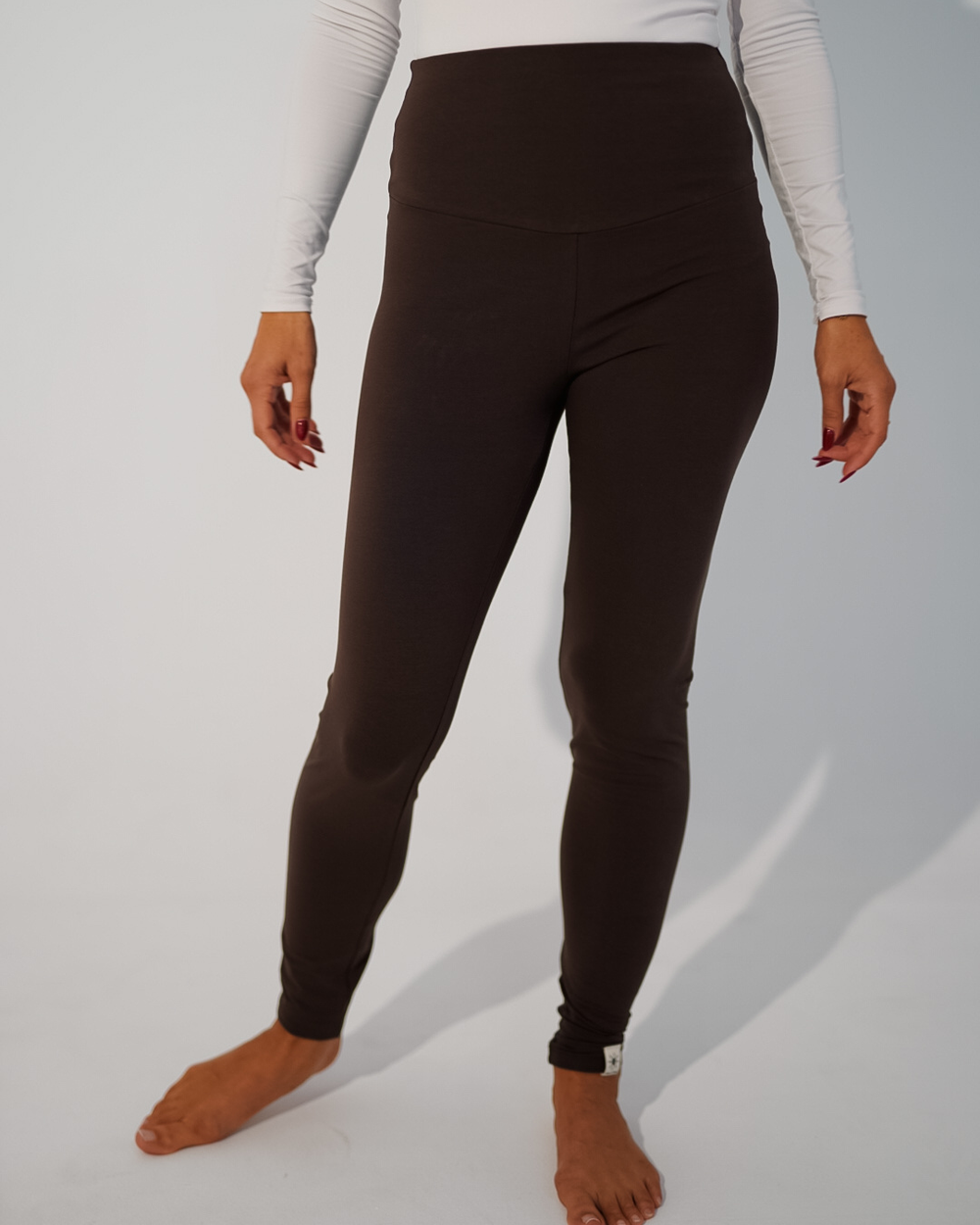 Organic cotton leggings "Yuna" (Chocolate)