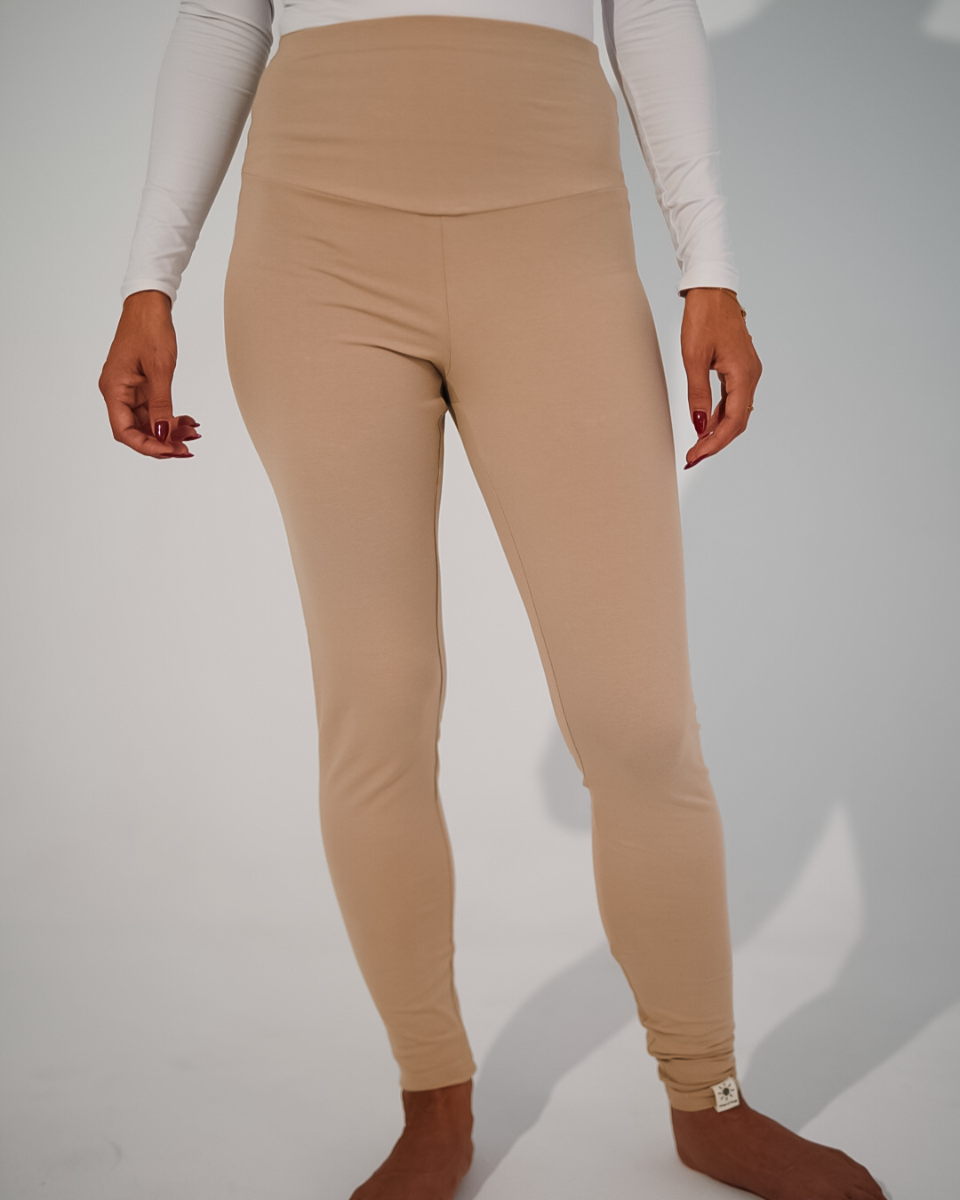 Organic cotton leggings "Yuna" (Light Taupe)