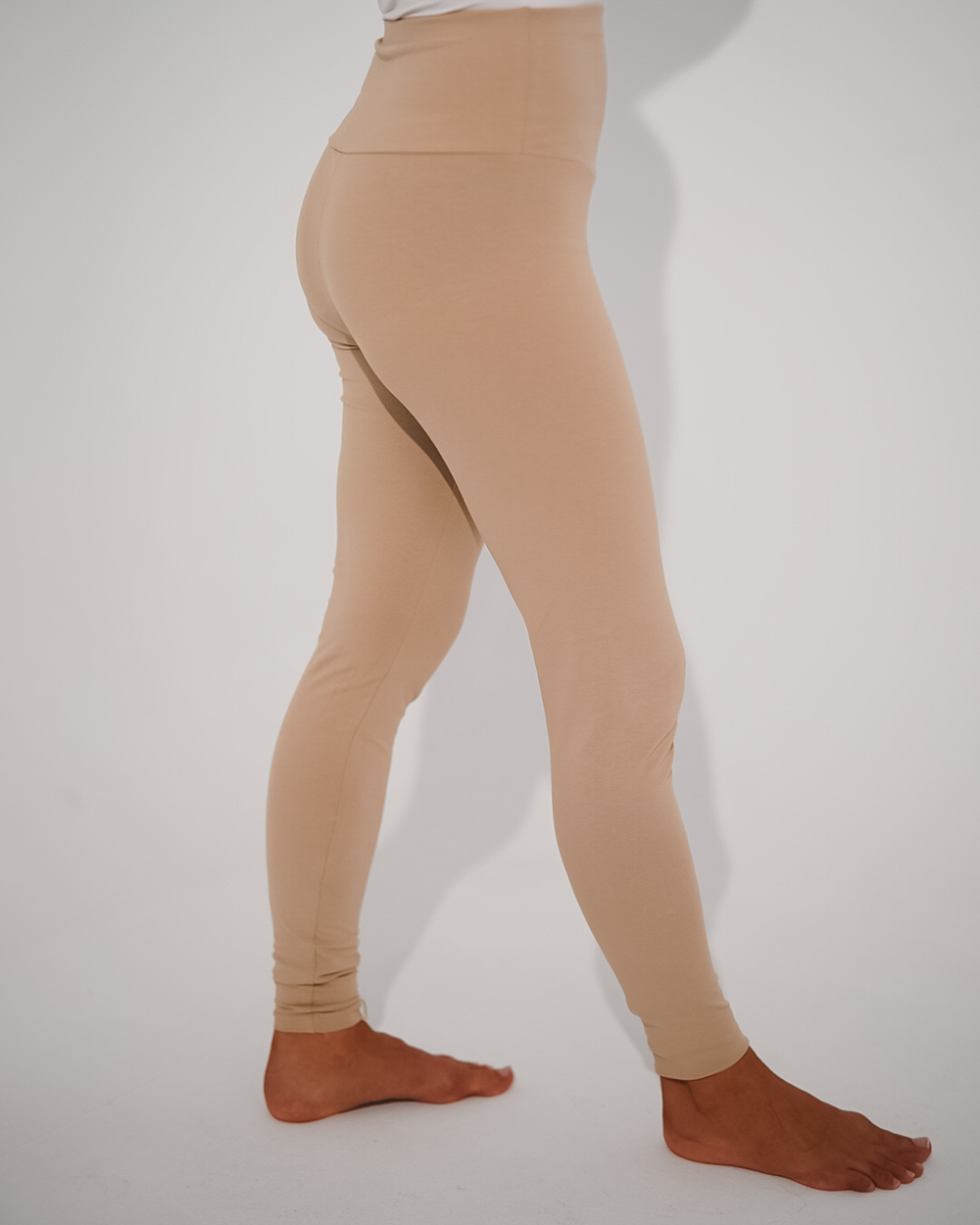 Organic cotton leggings "Yuna" (Light Taupe)