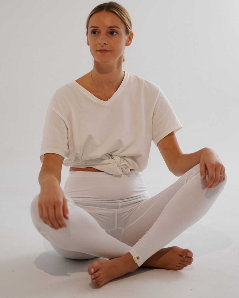 Organic cotton leggings "Yuna" (White)