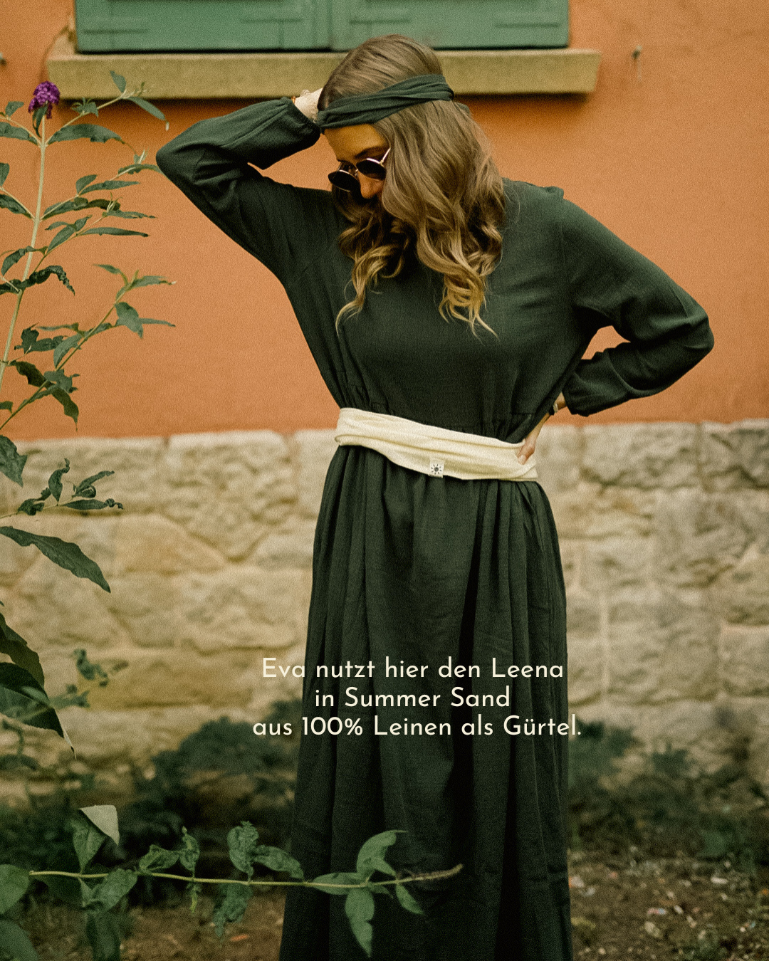 Cotton Abaya "Maya" made of cotton (Dark Green)