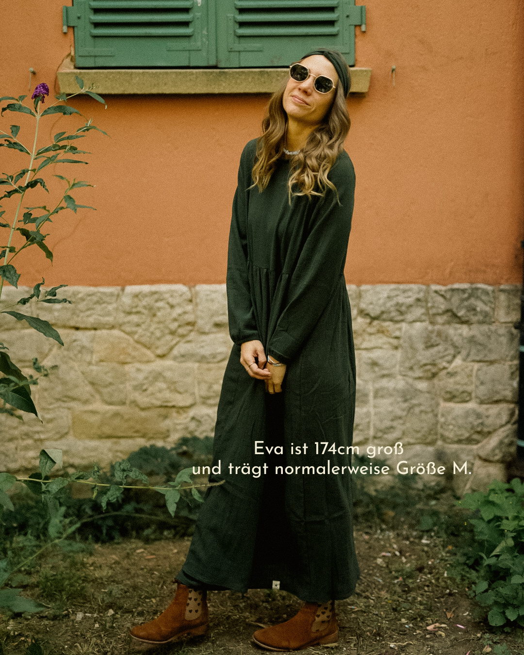 Cotton Abaya "Maya" made of cotton (Dark Green)