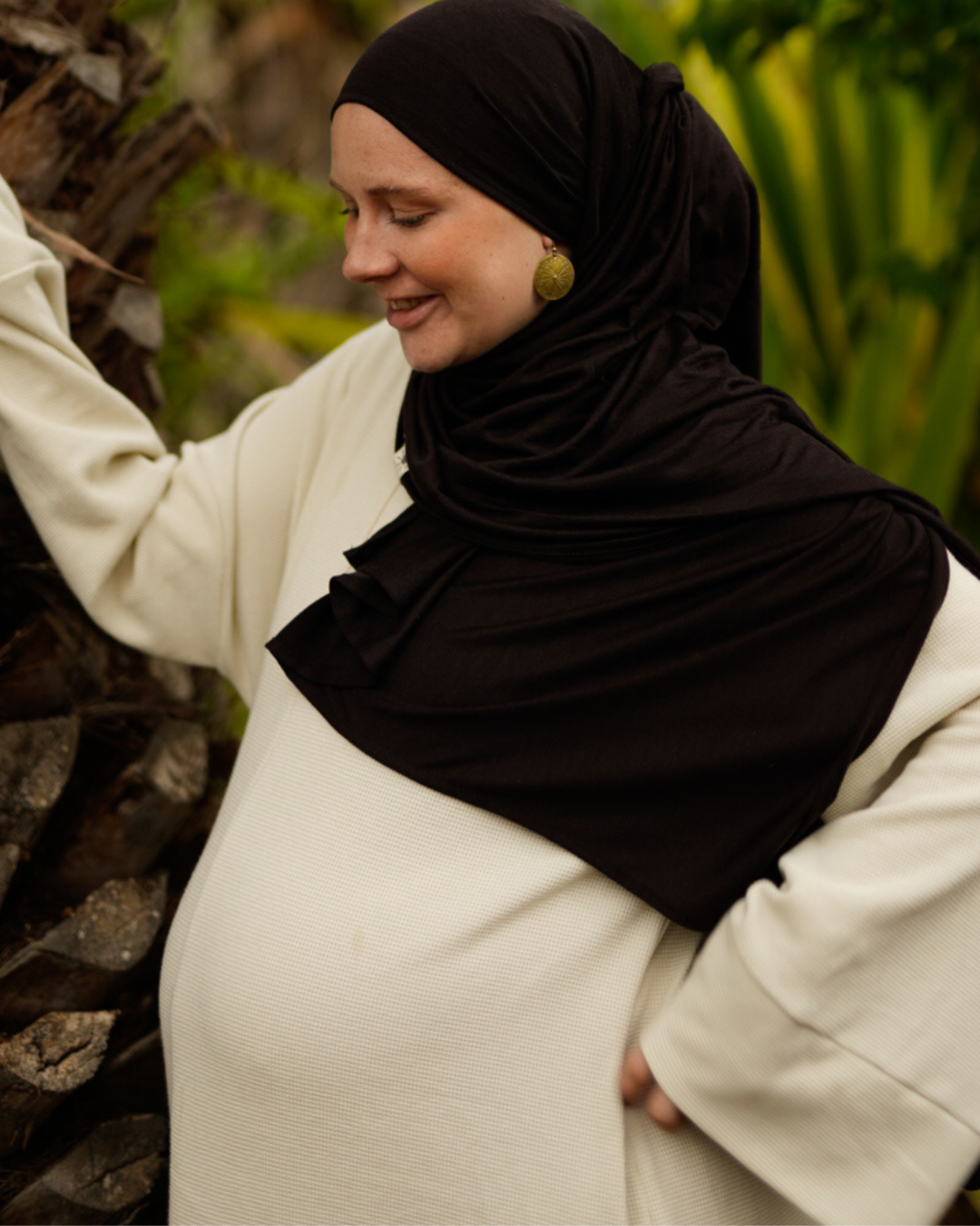 Hijab made from merino wool "Merina" (ganache)