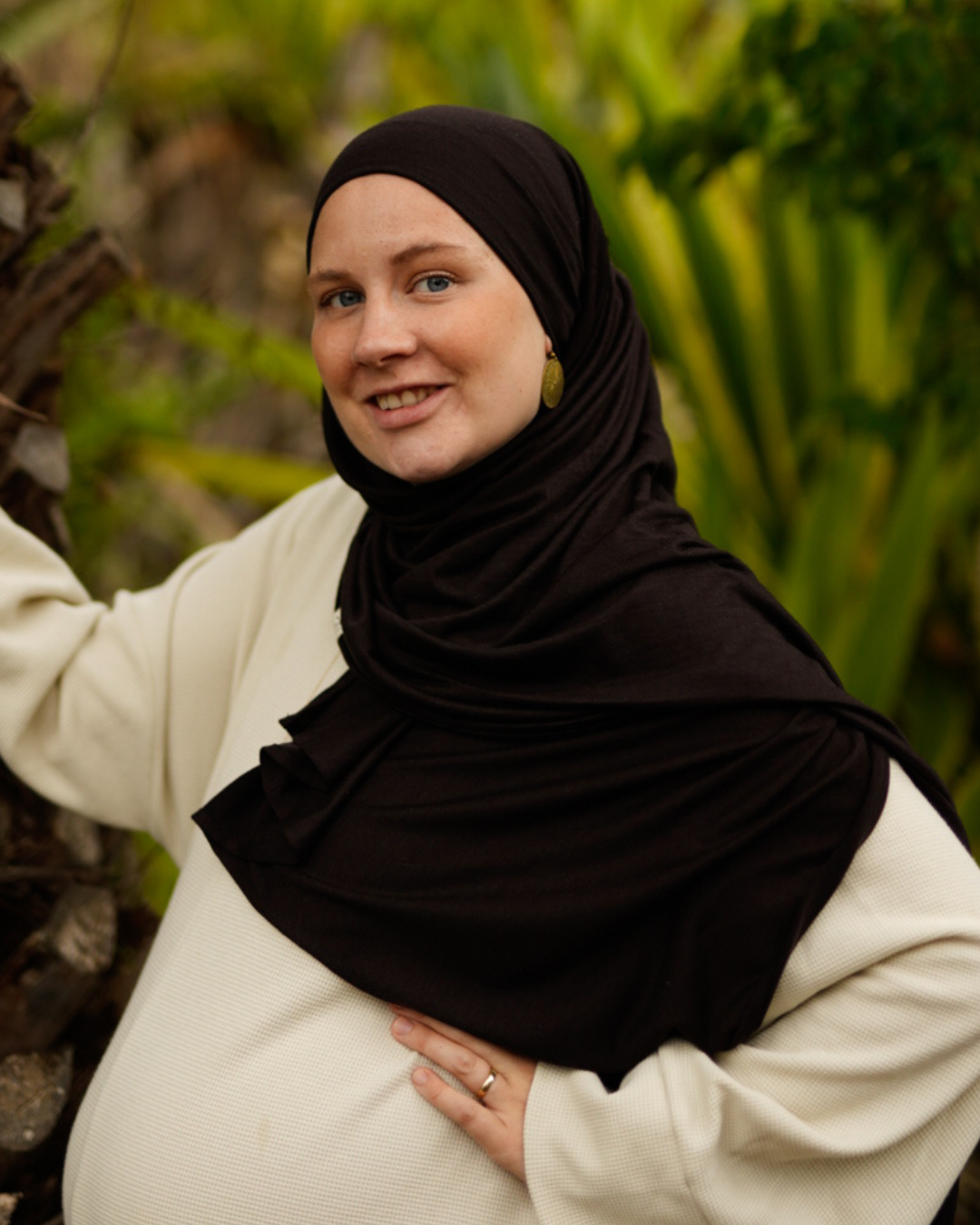 Hijab made from merino wool "Merina" (ganache)