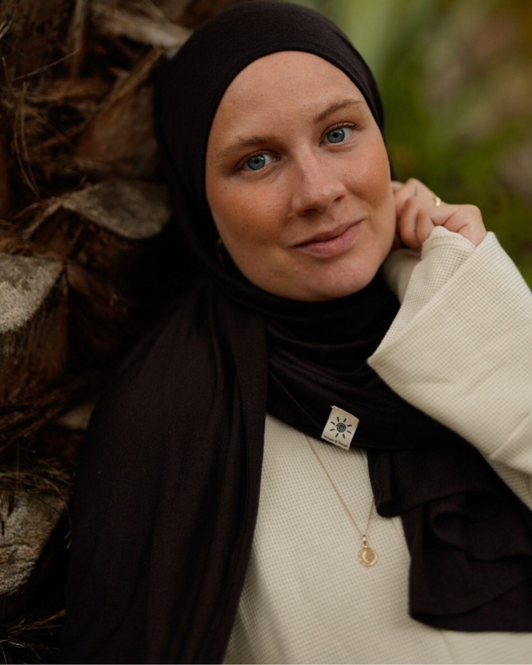 Hijab made from merino wool "Merina" (ganache)