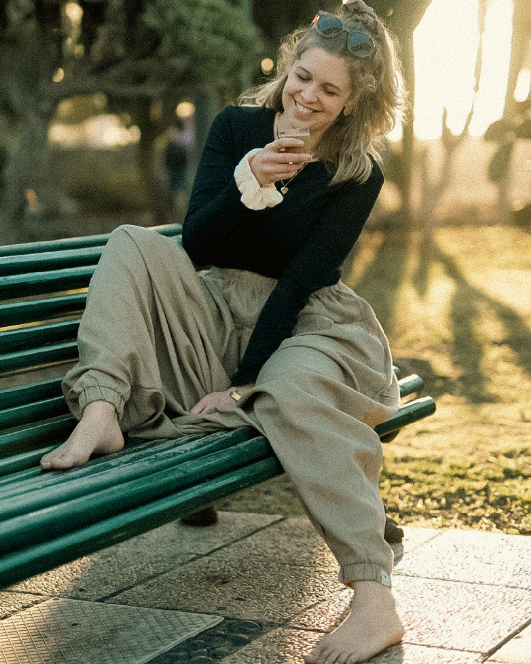 Linen & cotton harem pants "Tiri" (Cortado)