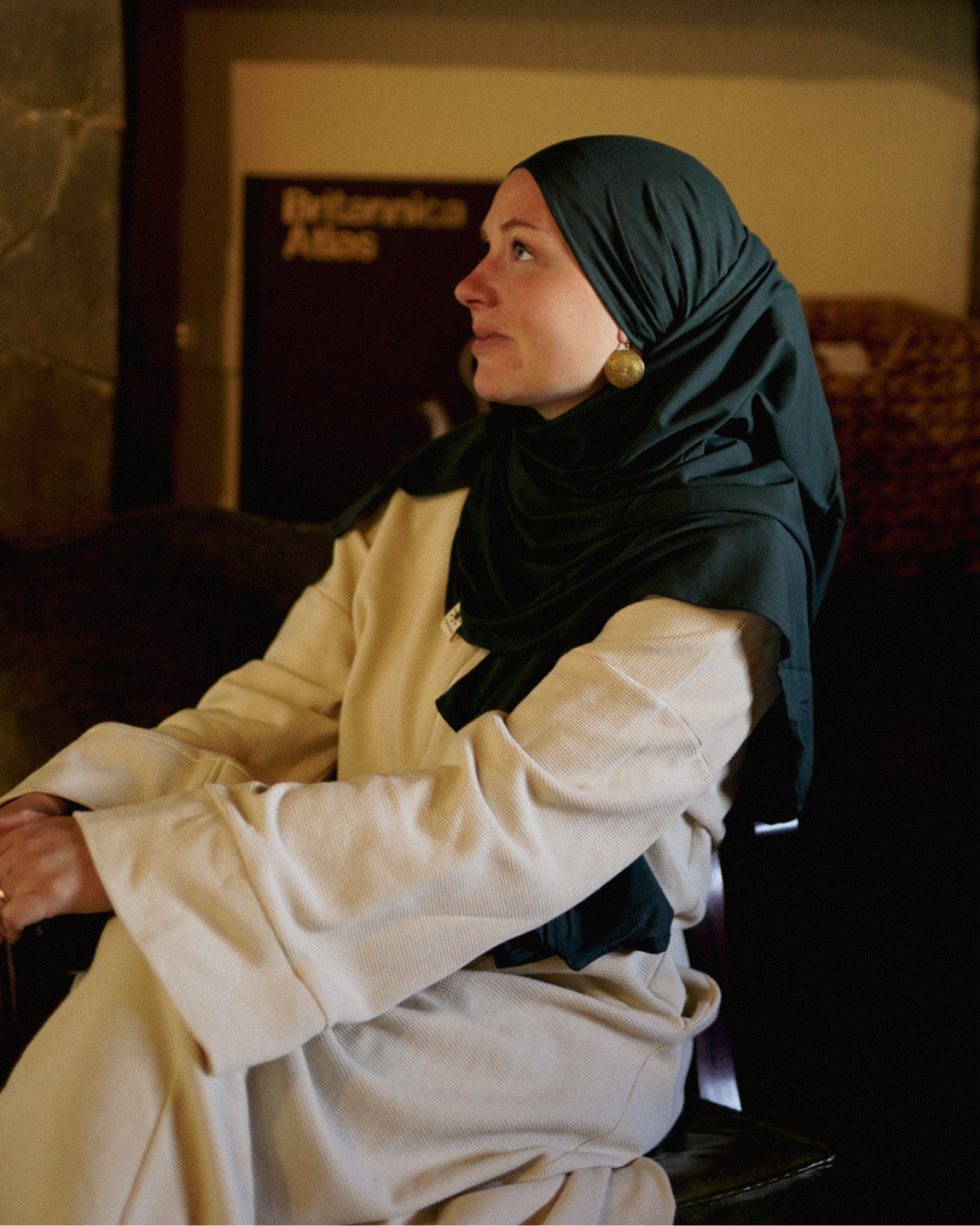 Lightweight jersey hijab "Hava" made from 100% organic cotton (Magical Forest)