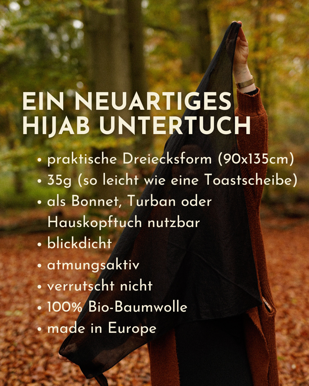 "Bonny" underscarf / bonnet - 100% organic cotton - beige