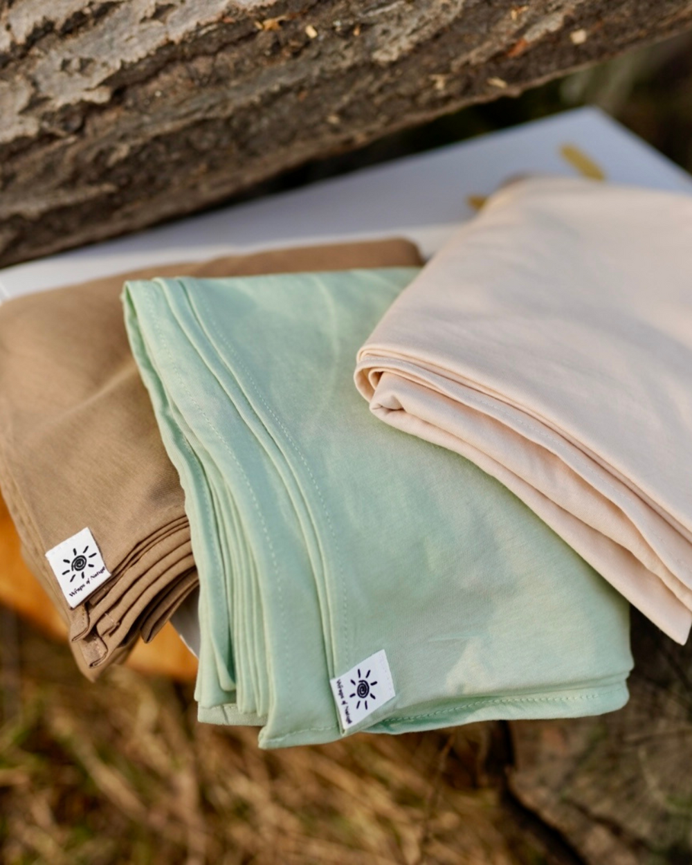 Set of 3 lightweight hijab "Hava" made from organic cotton
