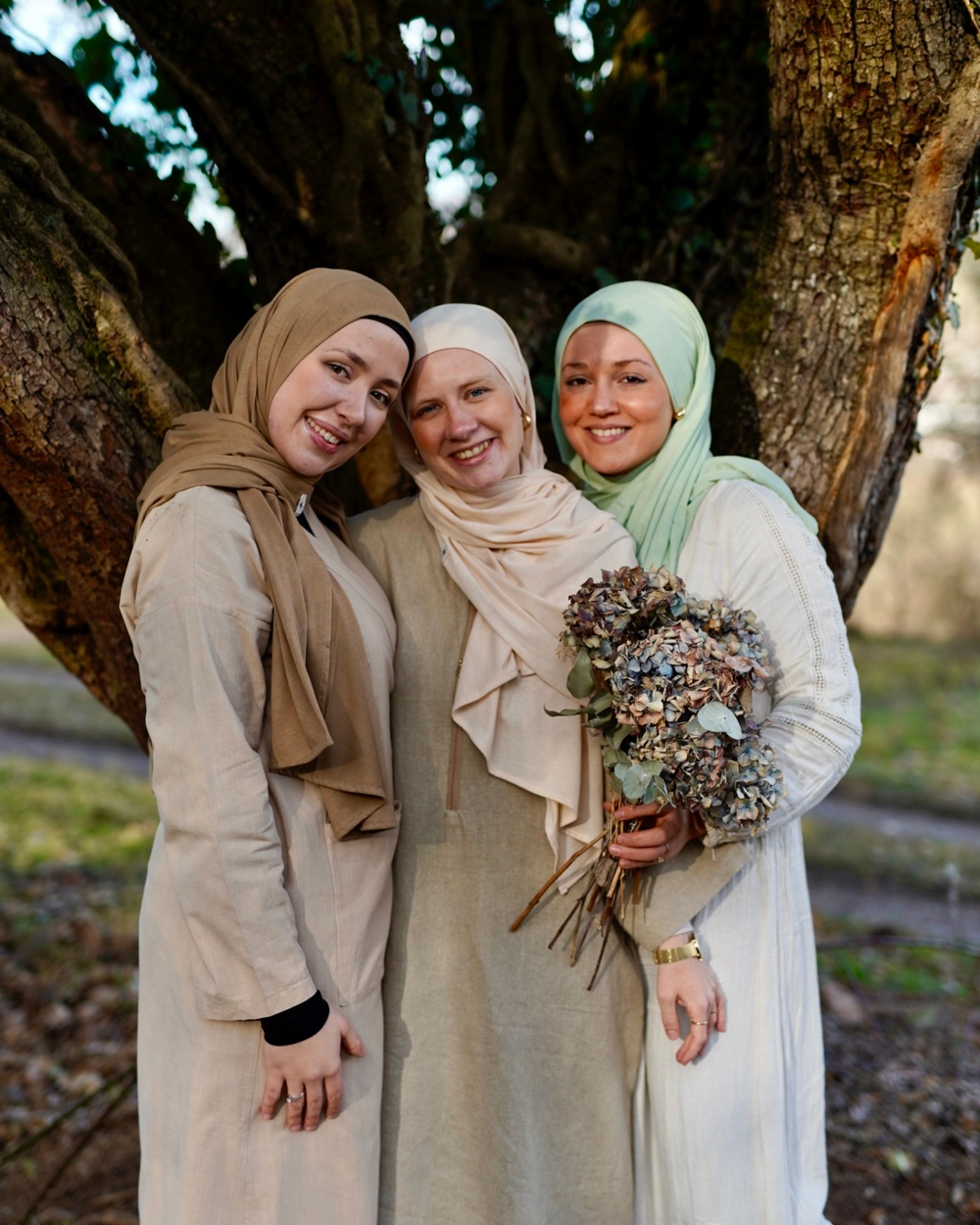 Set of 3 lightweight hijab "Hava" made from organic cotton