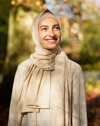 Jersey hijab made of cotton and linen - 