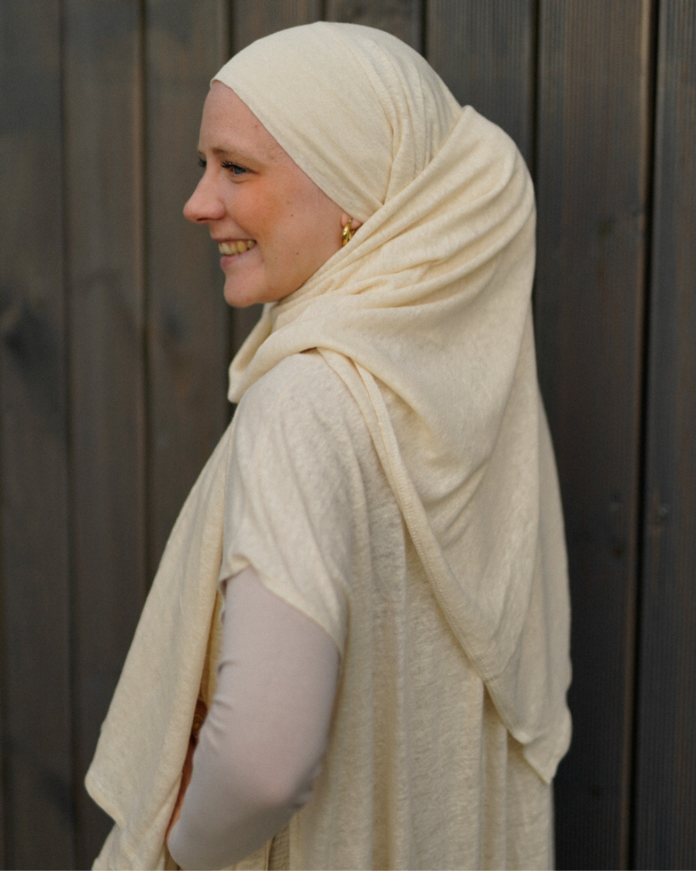 Instant Hijab "Leena" - 100% Linen - Summer Sand