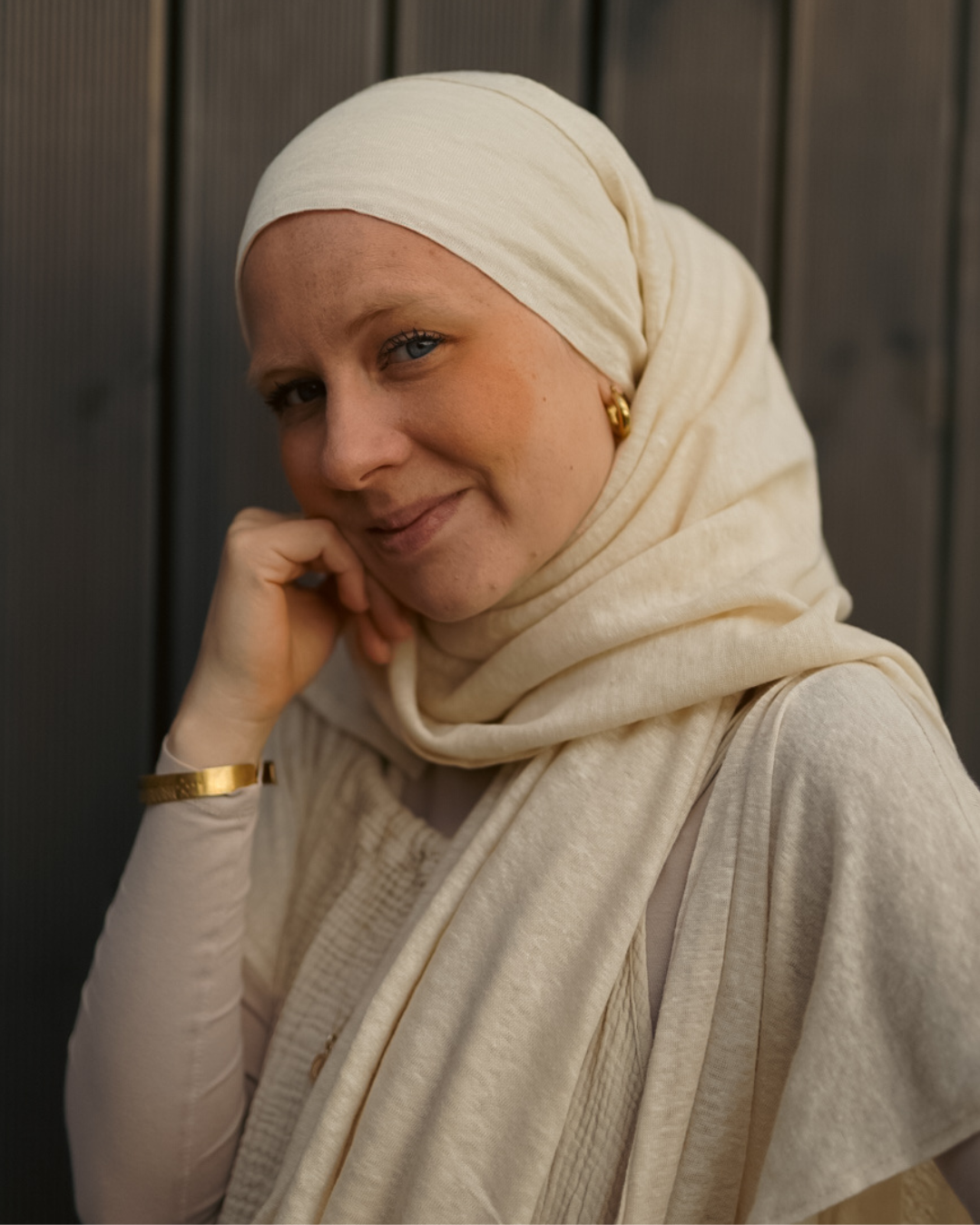 Instant Hijab "Leena" - 100% Linen - Summer Sand